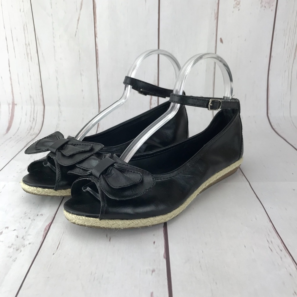 🛍Cloudwalkers Black Peep Toe Carol Espadrilles 8